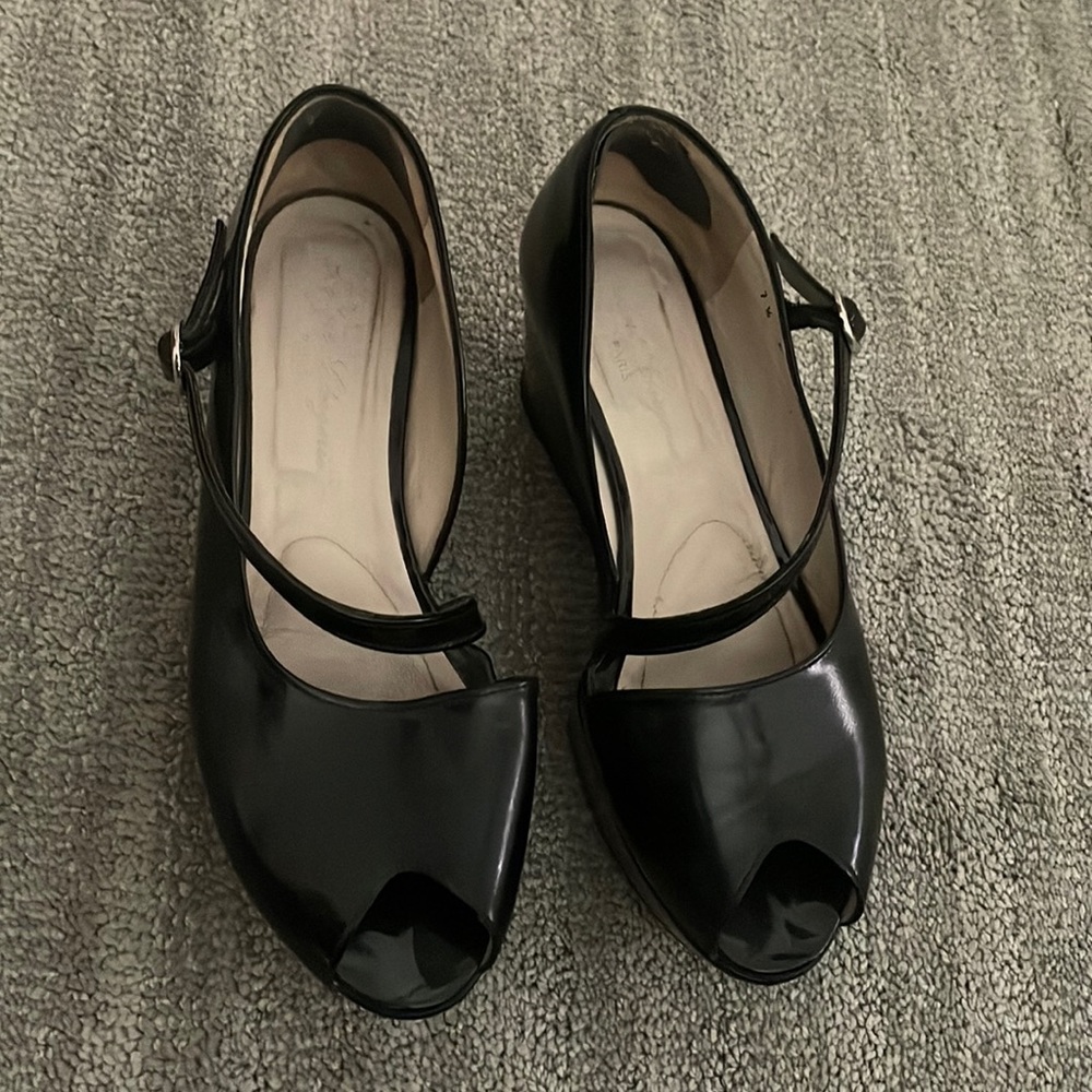 Robert Clergerie leather wedges platforms